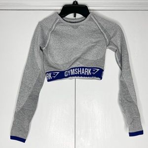 ✰ Gymshark grey long sleeve cropped workout top ✰